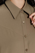 Khaki Seam Front Shirt