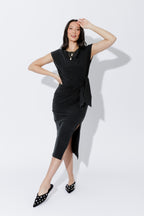Charcoal Washed Cotton Harlow Dress