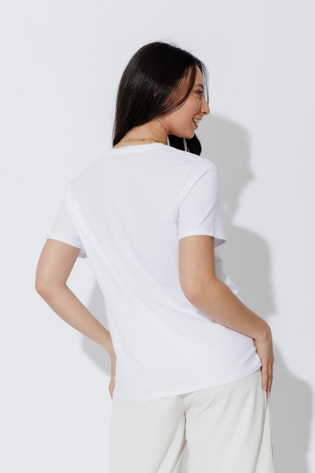 White Embroidered T-Shirt