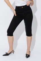Black Denim Miracle Capri Jean