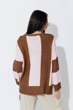 Brown/Pink Bold Stripe Knit Brown/Pink