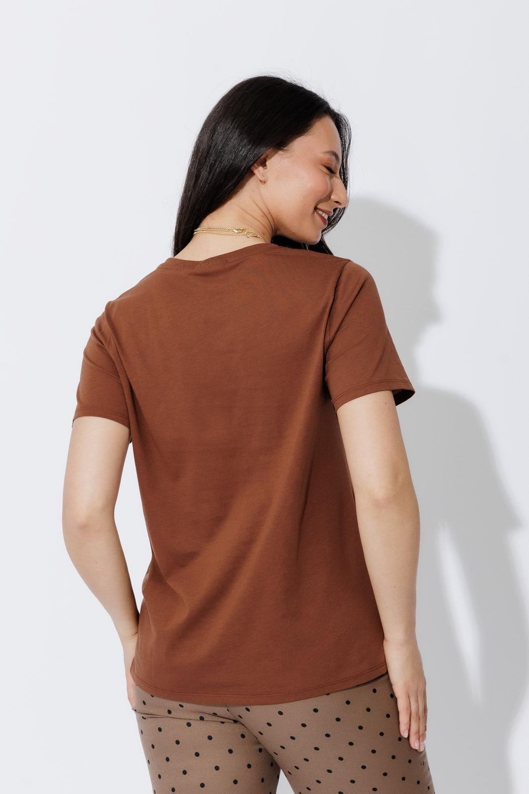 Mocha Embroidered T-Shirt