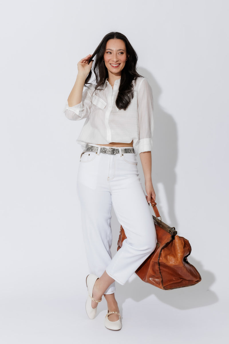 White Barrel Jean