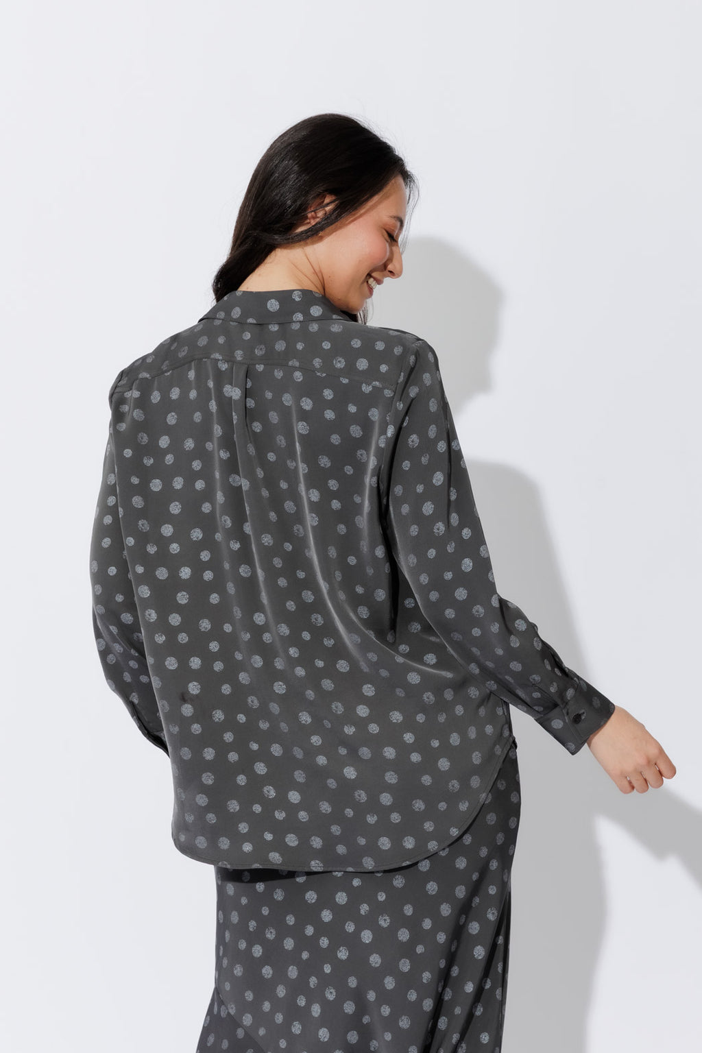 Grey Spot Angle Pocket Shirt