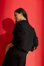 Black Embroidered Dallas Jacket