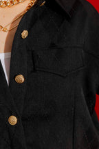 Black Embroidered Dallas Jacket