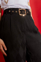 Black Embroidered Cleo Pant