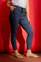Navy Drawstring Cargo Pant