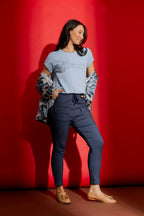 Blue Motto Embossed T-Shirt