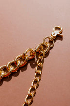 Gold Safety Pin Necklace Gold O/S