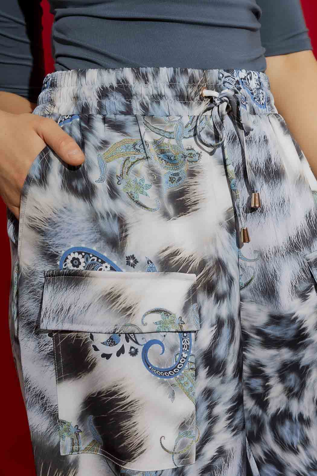 Blue Paisley Classic Cargo Culottes