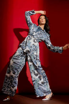 Blue Paisley Classic Cargo Culottes