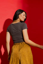 Steeltencel Essential Cap Sleeve Top Steel