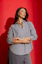 Stripe Brit Blogger Shirt