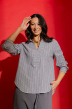 Stripe Brit Blogger Shirt