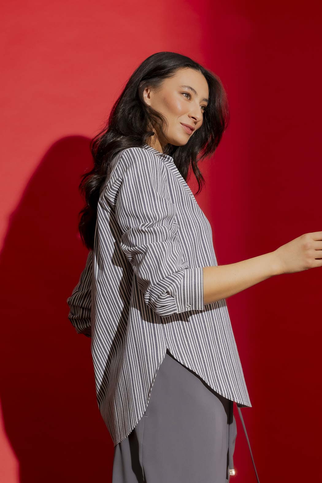 Stripe Brit Blogger Shirt