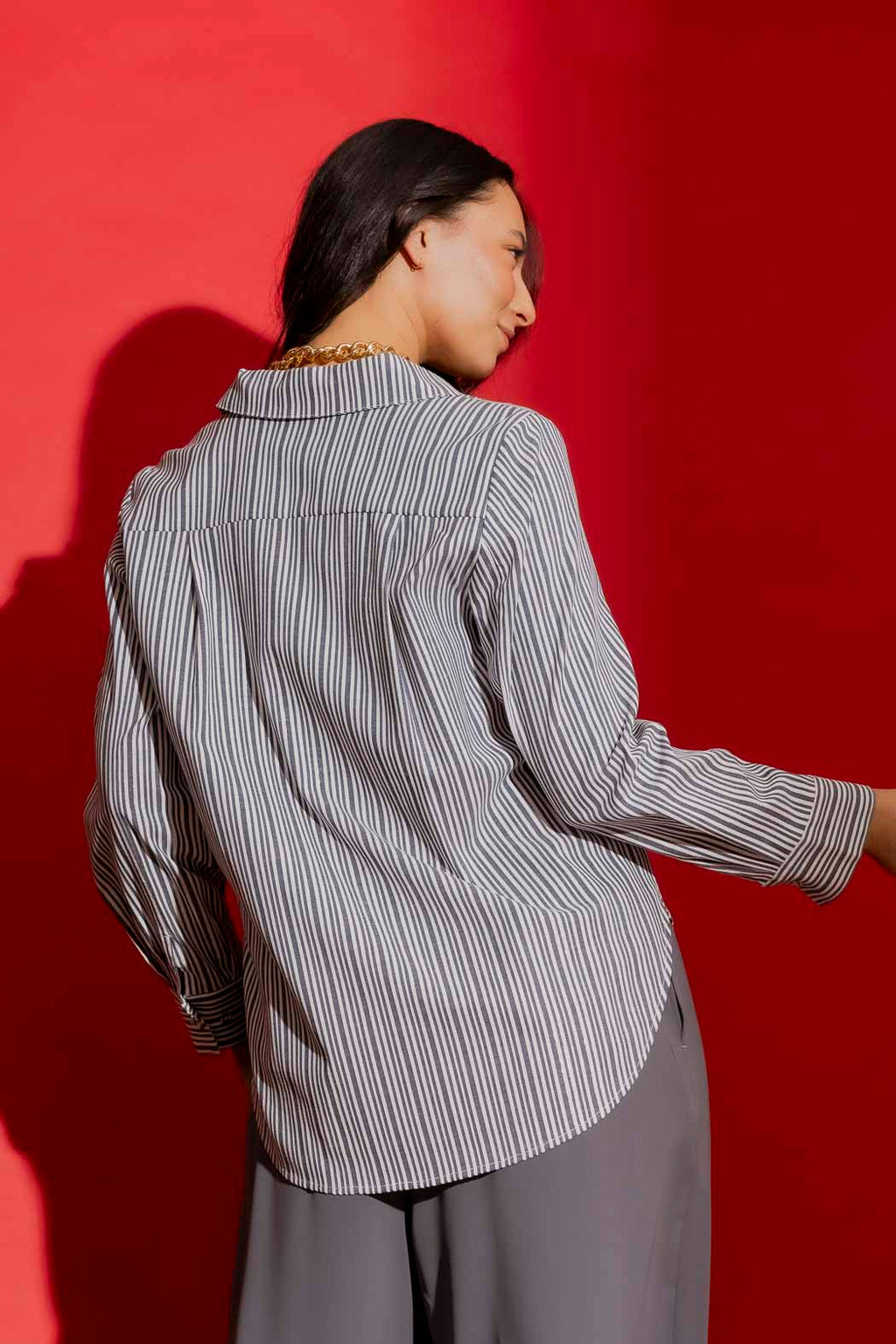 Stripe Brit Blogger Shirt