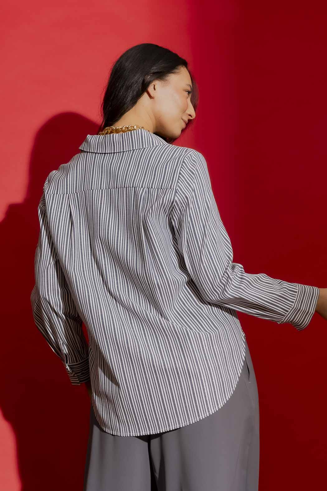 Stripe Brit Blogger Shirt