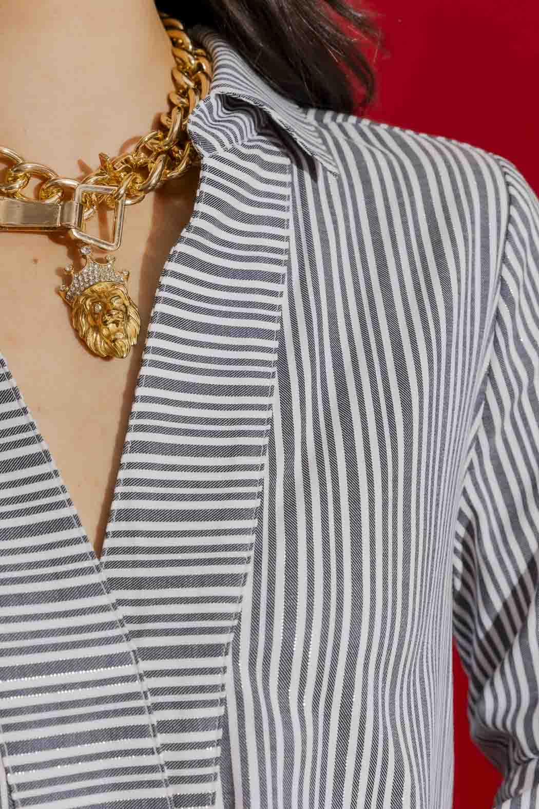 Stripe Brit Blogger Shirt
