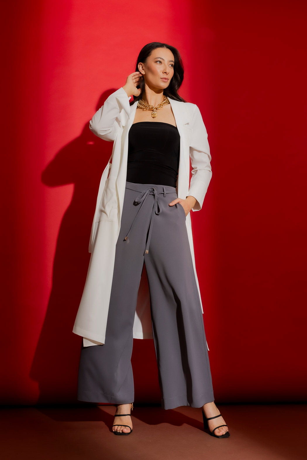 Grey Euro Wrap Pants