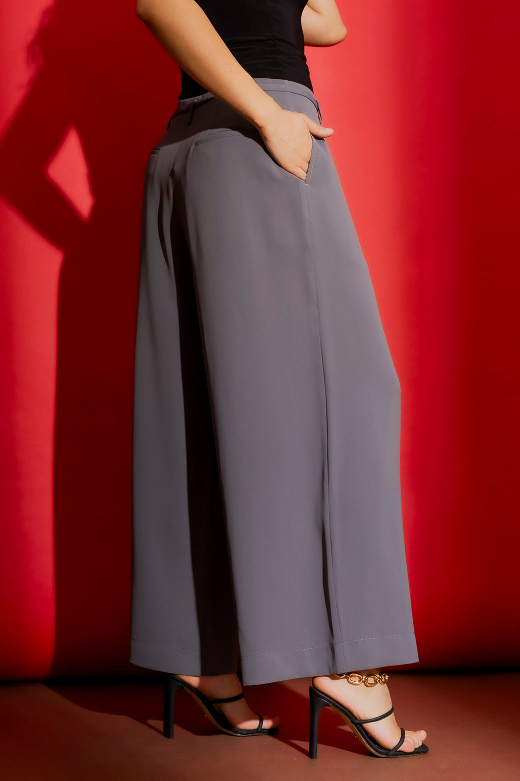 Grey Euro Wrap Pants