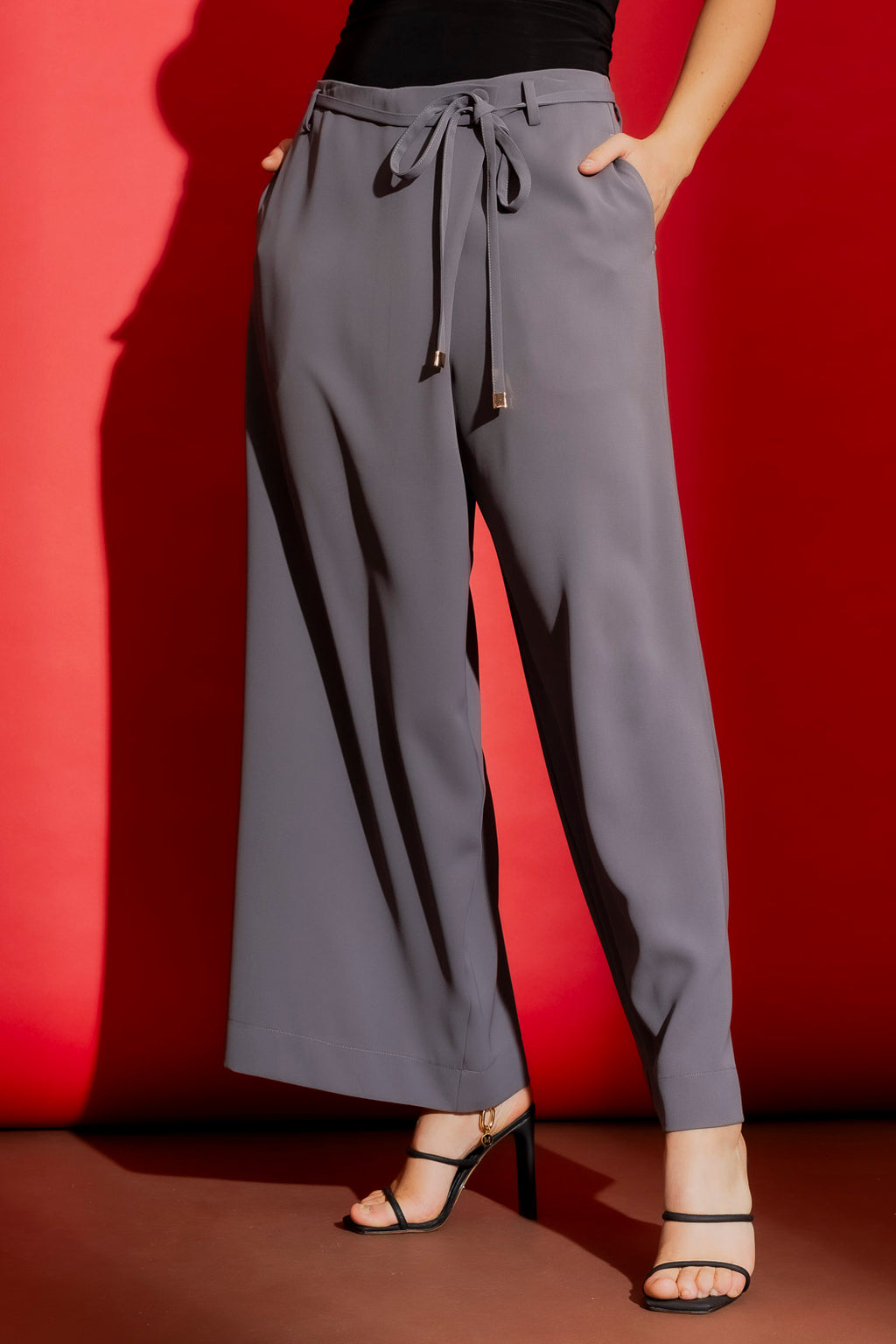Grey Euro Wrap Pants