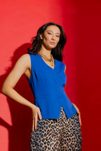 Cobalt Euro Lace Up Vest