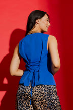 Cobalt Euro Lace Up Vest