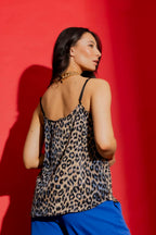 Blue/Tan Lace Cami