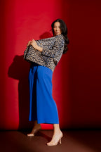 Blue Animal Silky Piped Shirt Blue Animal