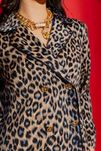 Blue Animal Silky Piped Shirt Blue Animal