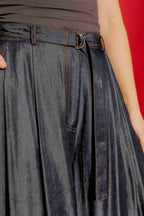 Dark Denim Wide Leg Culottes Dark Denim