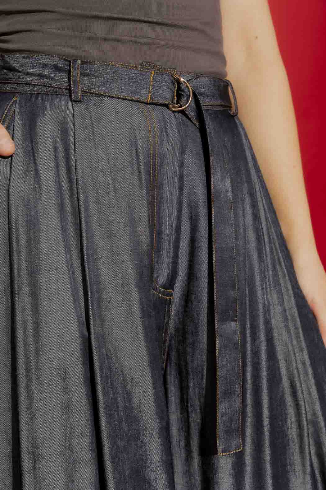 Dark Denim Wide Leg Culottes Dark Denim