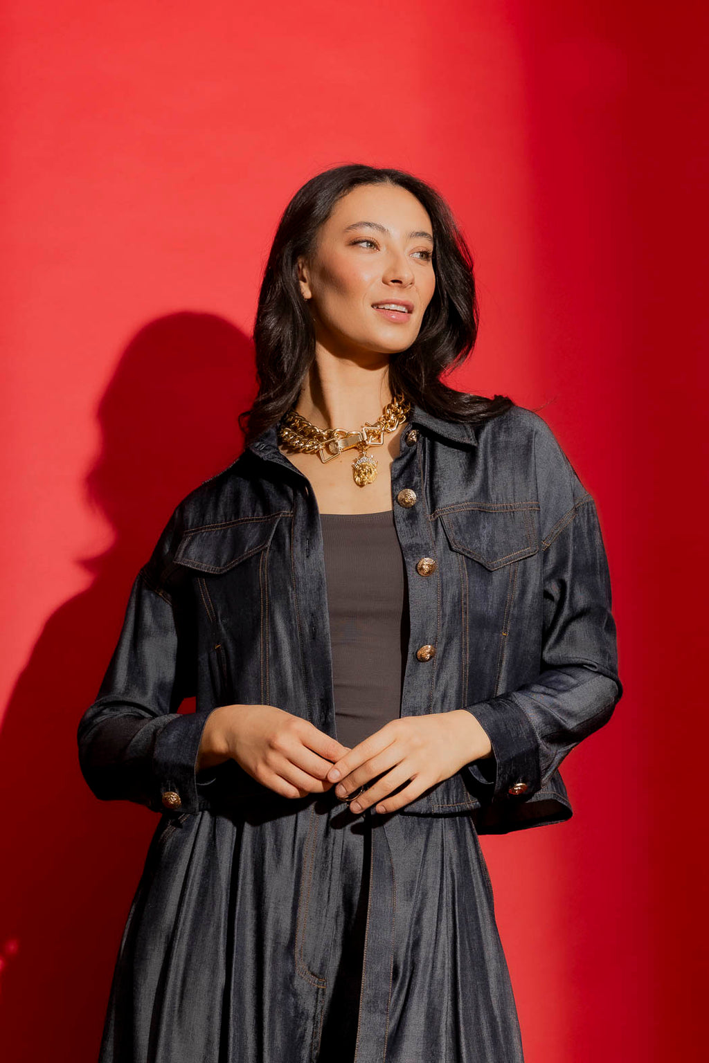 Dark Denim Dallas Jacket Black
