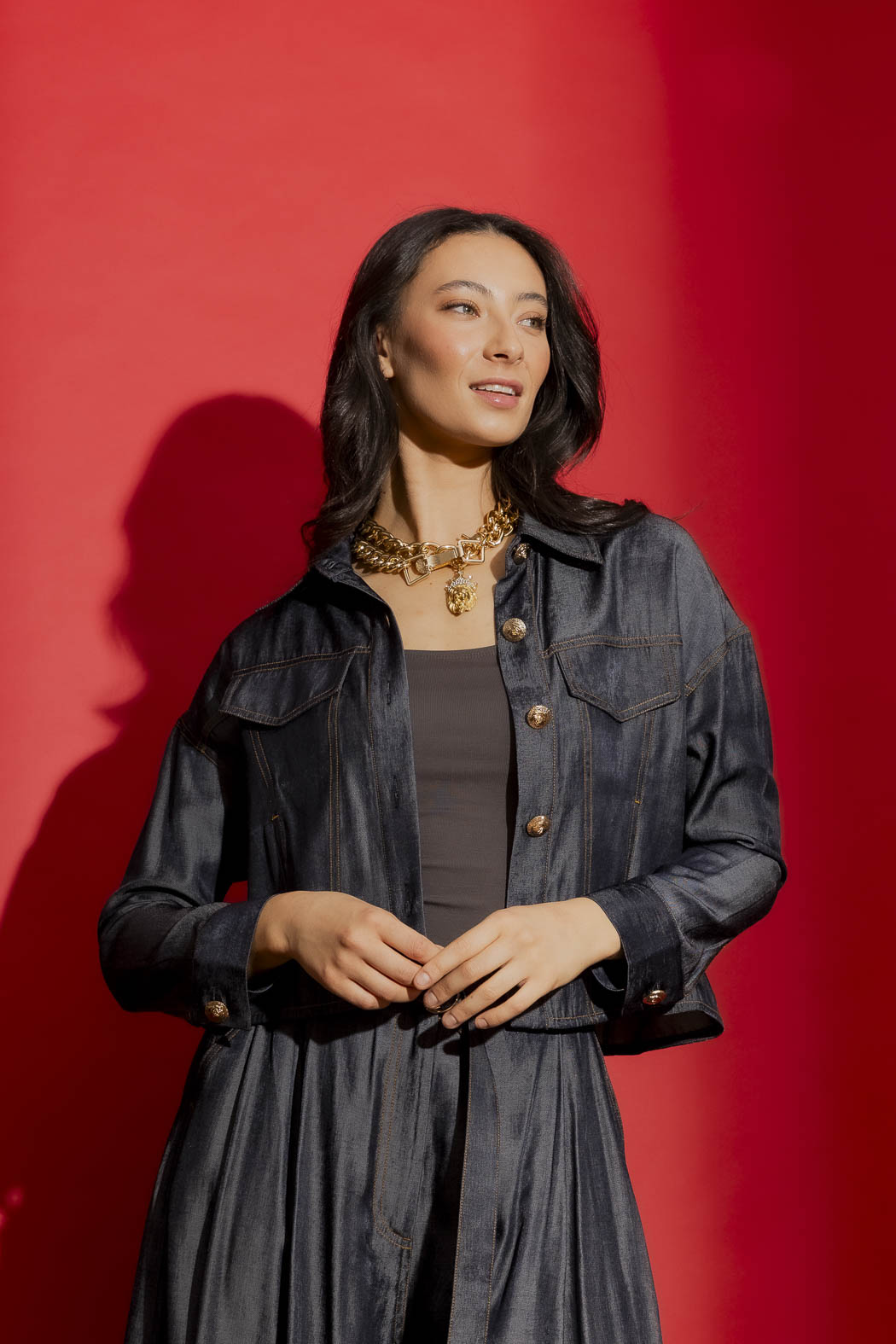 Dark Denim Dallas Jacket Black