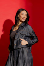 Dark Denim Dallas Jacket Black