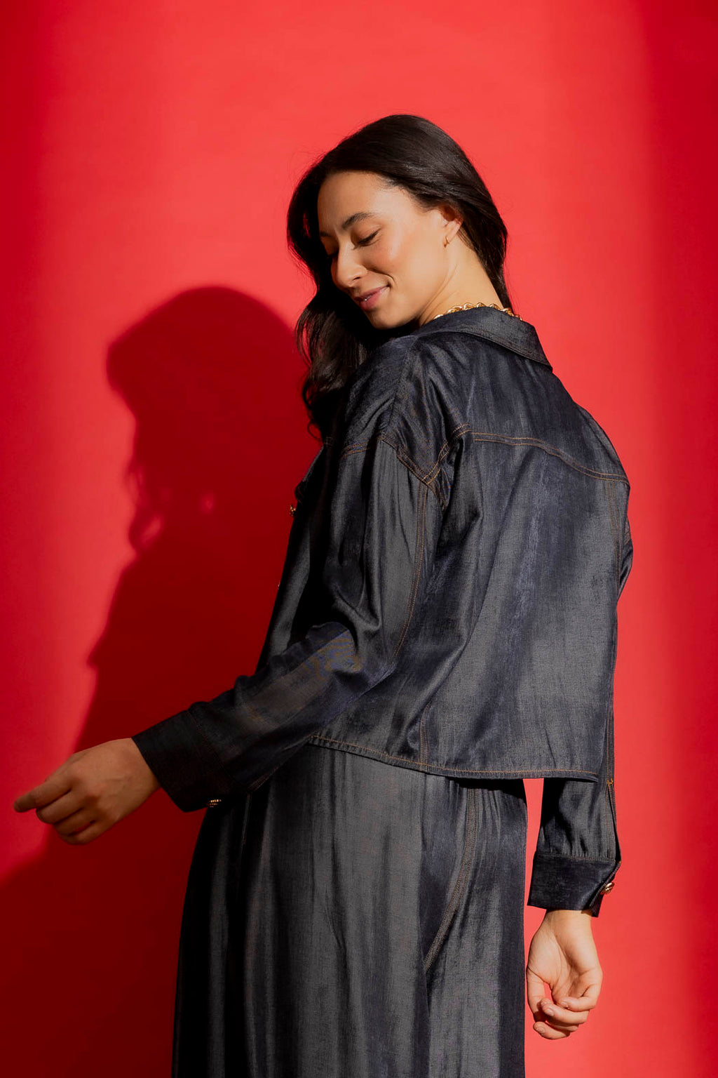 Dark Denim Dallas Jacket Black