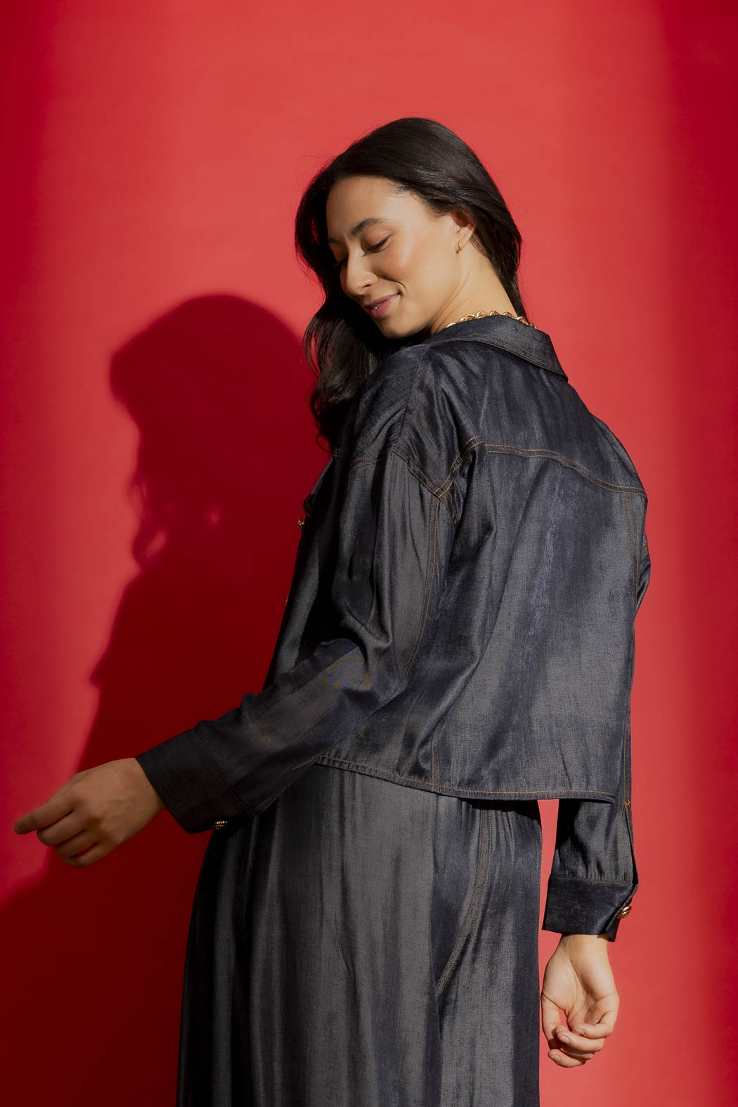 Dark Denim Dallas Jacket Black