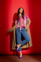 Pink Tie Collar Blogger Cap Top