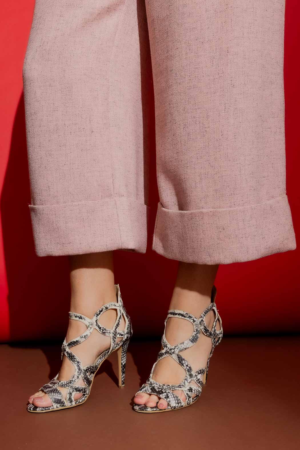 Pink Tweed Cleo Cuff Pant