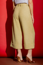 Lemon Tweed Cleo Cuff Pant