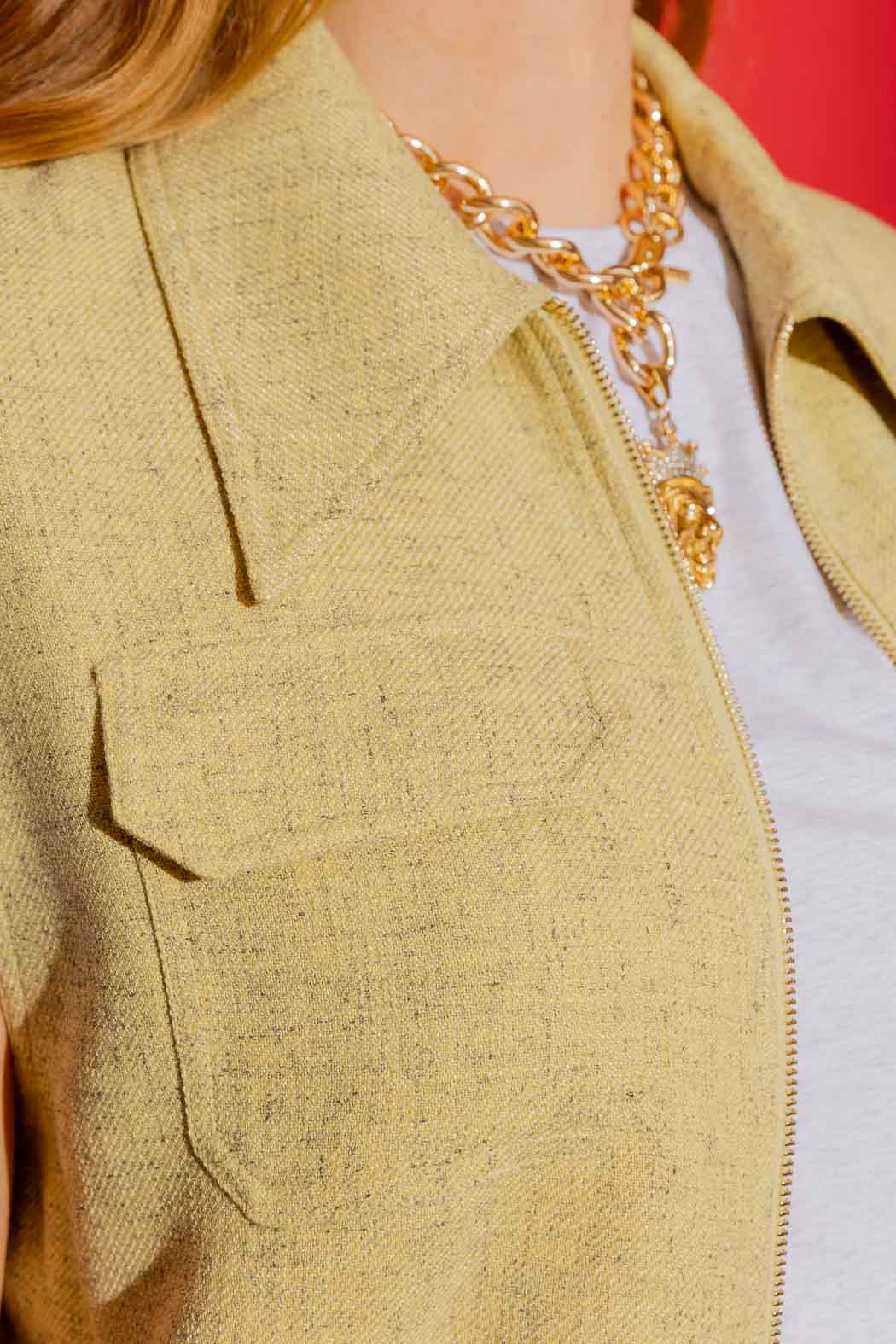 Lemon Tweed Vest