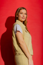 Lemon Tweed Vest