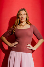 Rose Tencel Essential Top