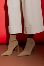 Beige Valencia Cleo Cuff Pant