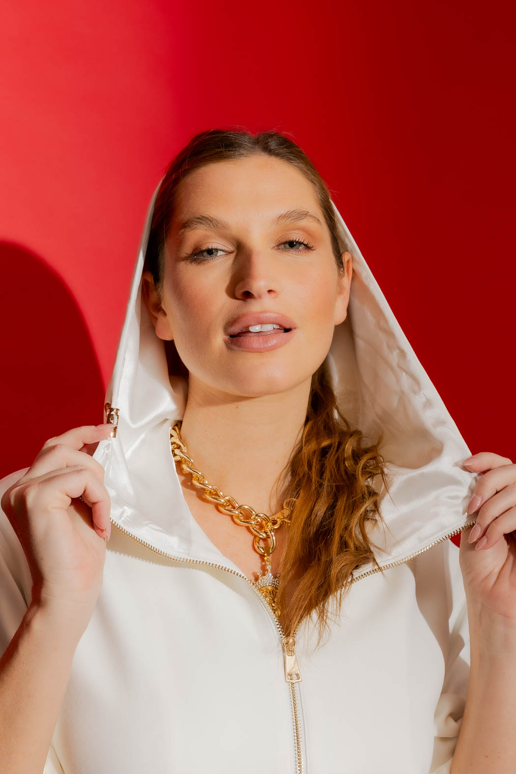 Ivory Valencia Bomber Jacket Ivory S