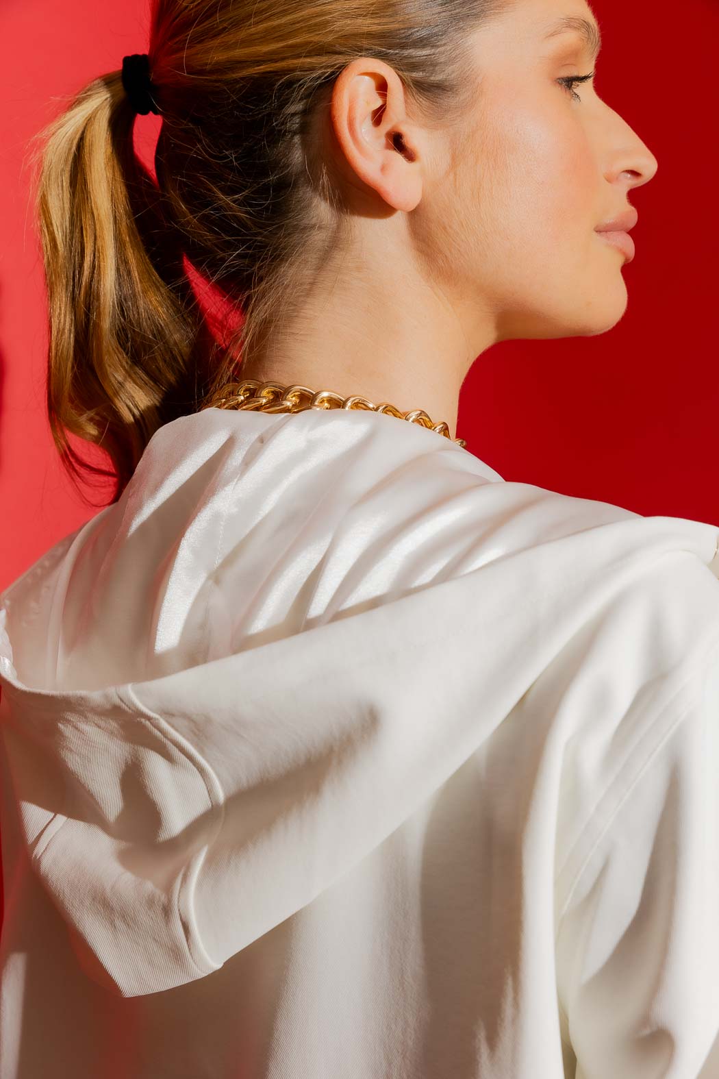Ivory Valencia Bomber Jacket Ivory S
