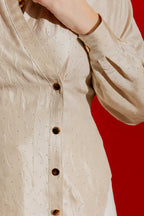 Milk Studded Wrap Shirt