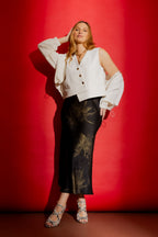 Ivory Valencia Split Vest