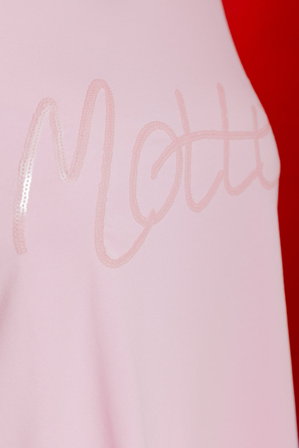 Pink Motto Sequin T-Shirt